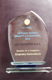 You are currently viewing VIII SINACYT NATIONAL AWARD TO INNOVATION 2016 “INNOVATIVE COMPANY